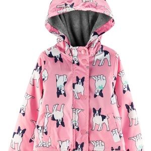 French Bulldog Fleece-Lined Rain Jacket